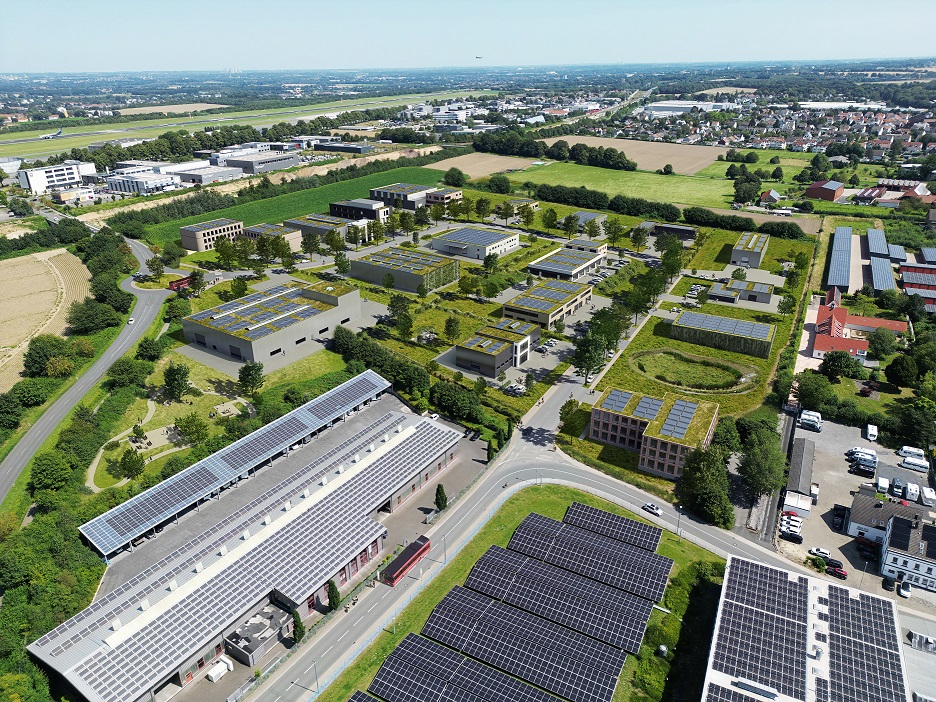 Rendering des zukünftigen ECO PORTS SÜD in Holzwickede.